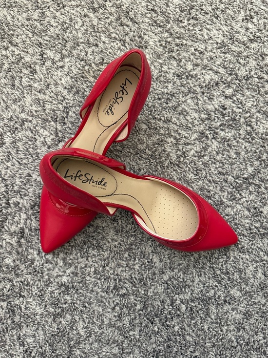Life Stride Shoes - Life Stride Red Pointed D'Orsay Heels